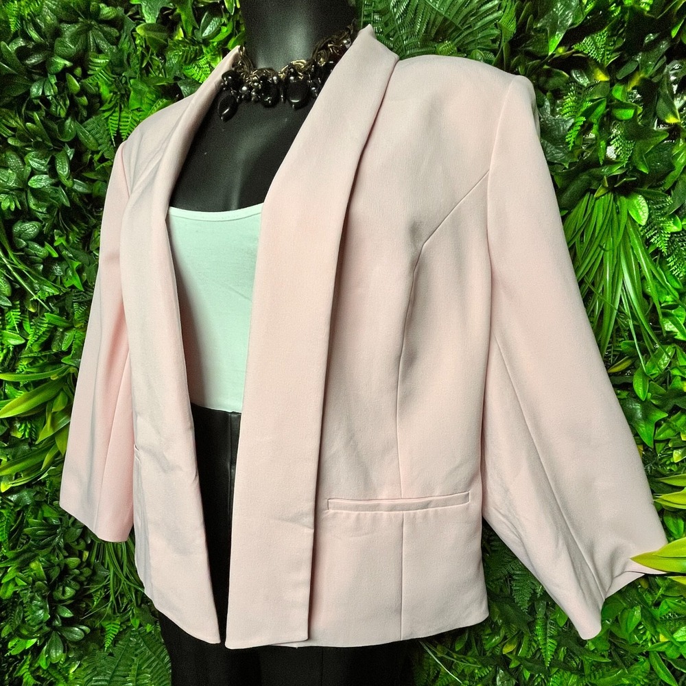 Women Jacket 20 Pink Collared Lined Blazer Jones Studio 1445 - Picture 6 of 8